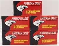 250 Rounds Federal American Eagle 9mm Luger Ammo
