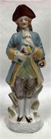 Vintage Porcelain Colonial Man With Flowers