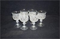 Set of 6 Diamond Point Wine Glasses