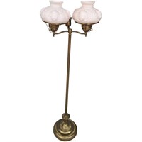 Vintage Brass Student Floor Lamp