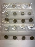 20-1920's and 1930's standing liberty quarters