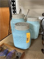 3PC MASON JAR STYLE CANISTERS