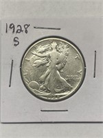 1928-s Silver Walking Liberty Half Dollar