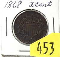 1868 2-cent piece