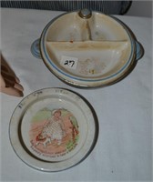 2 Antique Baby Dishes
