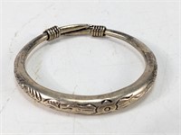 50.97g Sterling Silver Etched Bangle
