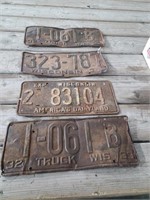 Wisconsin License plates (4)