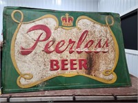 Peerless Beer metal sign--46"X70"