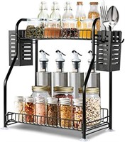 NEW - Spice Rack Organizer with Two Cutlery