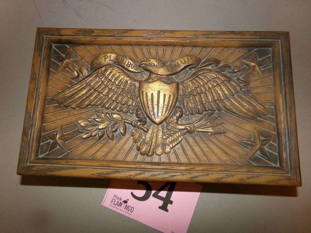 MENS EAGLE MOTIF JEWELRY BOX