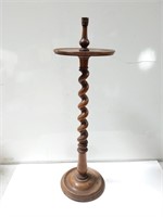 Antique barley twist wood candle stand