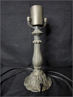 Vintage 10" Flower Design Etched Metal Table Lamp