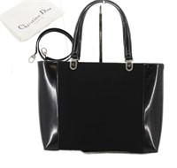 Christian Dior Black Leather 2 Way Shoulder Bag