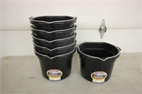 (6) Flat back buckets