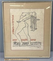 Joseph St. Lawrence Signed Linoleum Cut Print