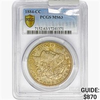 1884-CC Morgan Silver Dollar PCGS MS63