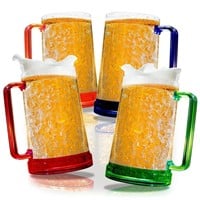 Beer Mugs with Gel Freezer 16 oz, Double Walled