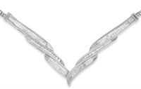 14k White Gold 2.00ct Diamond ‘v’ Necklace