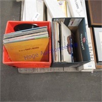 2 boxes of records, various sizes