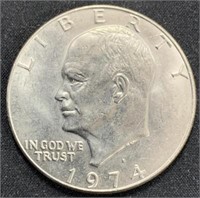 1974- U.S. Dollar coin D