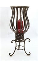 LARGE Bronze Wrought Iron Candle Holder