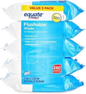 Sealed-Equate- Flushable Wet Wipes