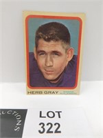 1963 TOPPS HERB GRAY CFL FOOTBALL CARD