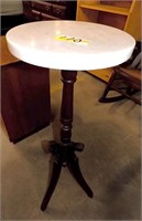 ANTIQUE MARBLE TOP  SMALL TABLE OR FERN STAND