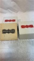 Two sets of Casino Queen stone coasters