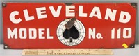 Cleveland Model 110 Advertising Enamel Sign