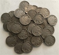 Bag of (40) Buffalo Nickels