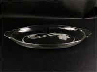 Vintage Oval Glass Serving Platter