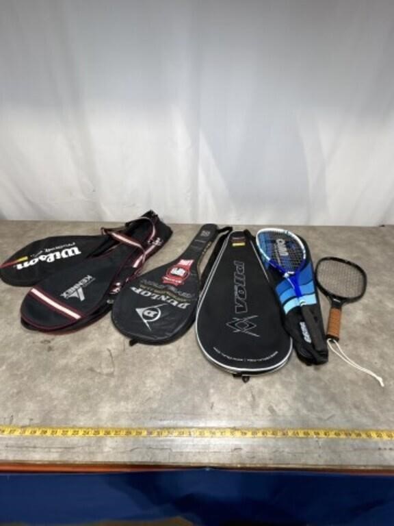 Tennis racket covers, racket ball paddle, and