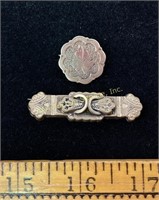 (2) Victorian gold filled pins