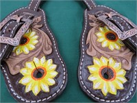 SPUR STRAPS W/SUNFLOWER DESIGN 28059