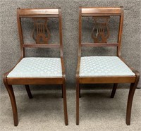Pair of Harp Back Chairs