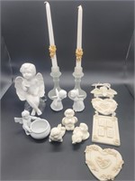 Lot of Angels: Angel Candles, Angel Figurines,