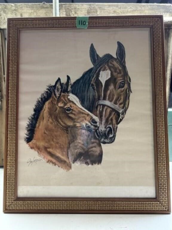 Framed Picture 16x20 Mare/Foal