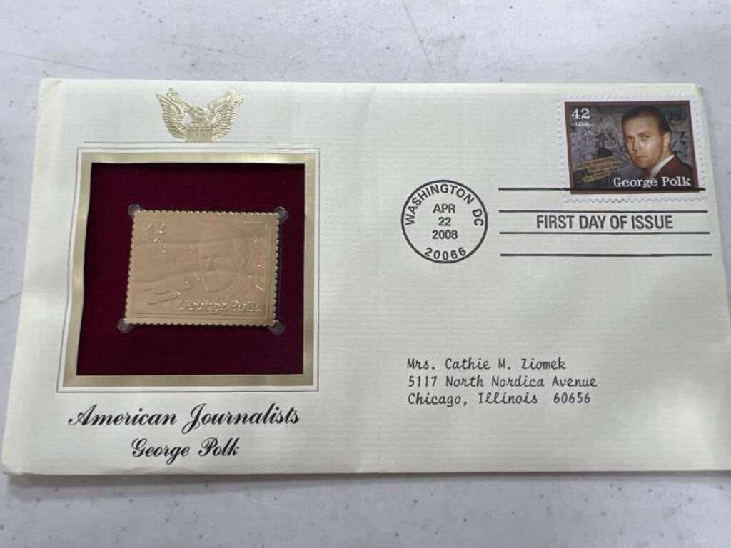 American journalists George Polk Golden Stamp