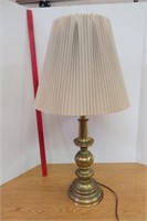 Heavy Brass Lamp with Shade 30" high