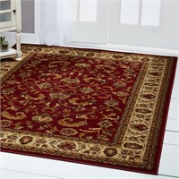 Royalty Red/Ivory 8 Ft. X 10 Ft. Indoor Area Rug