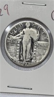 Of) 1929 standing liberty quarter good condition
