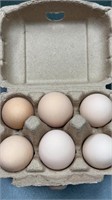 E2) half dozen farm fresh eggs unwashed room