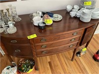 Bow front buffet approx. 24dx66wx37t with 3 drawer
