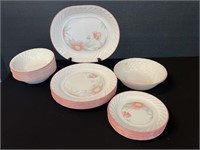 Corelle Peony Service for 8 Dishes