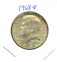 1968-D Kennedy Half Dollar - 40% Silver