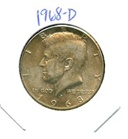 1968-D Kennedy Half Dollar - 40% Silver