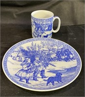 Blue Room Collection by Spode Mug & Plate