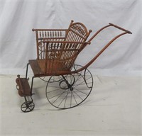 Victorian Wicker 1880's Baby Carriage