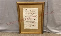 Antique Antiphonal Leaf on Vellum, Framed